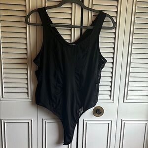 Fashion Nova Black Mesh Bodysuit
